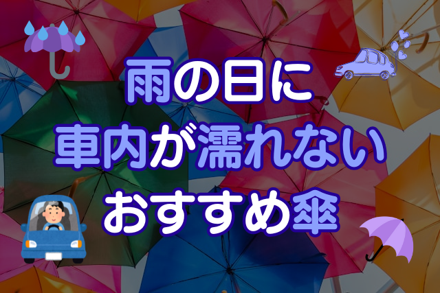 車で傘はどうしてるか、濡れない方法。